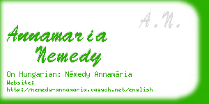annamaria nemedy business card